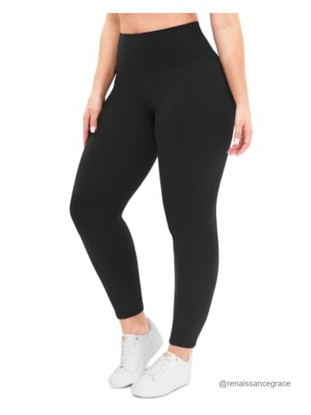 Plus Size High Waisted Tummy Control Leggings with Pockets, 4-Way Stretch